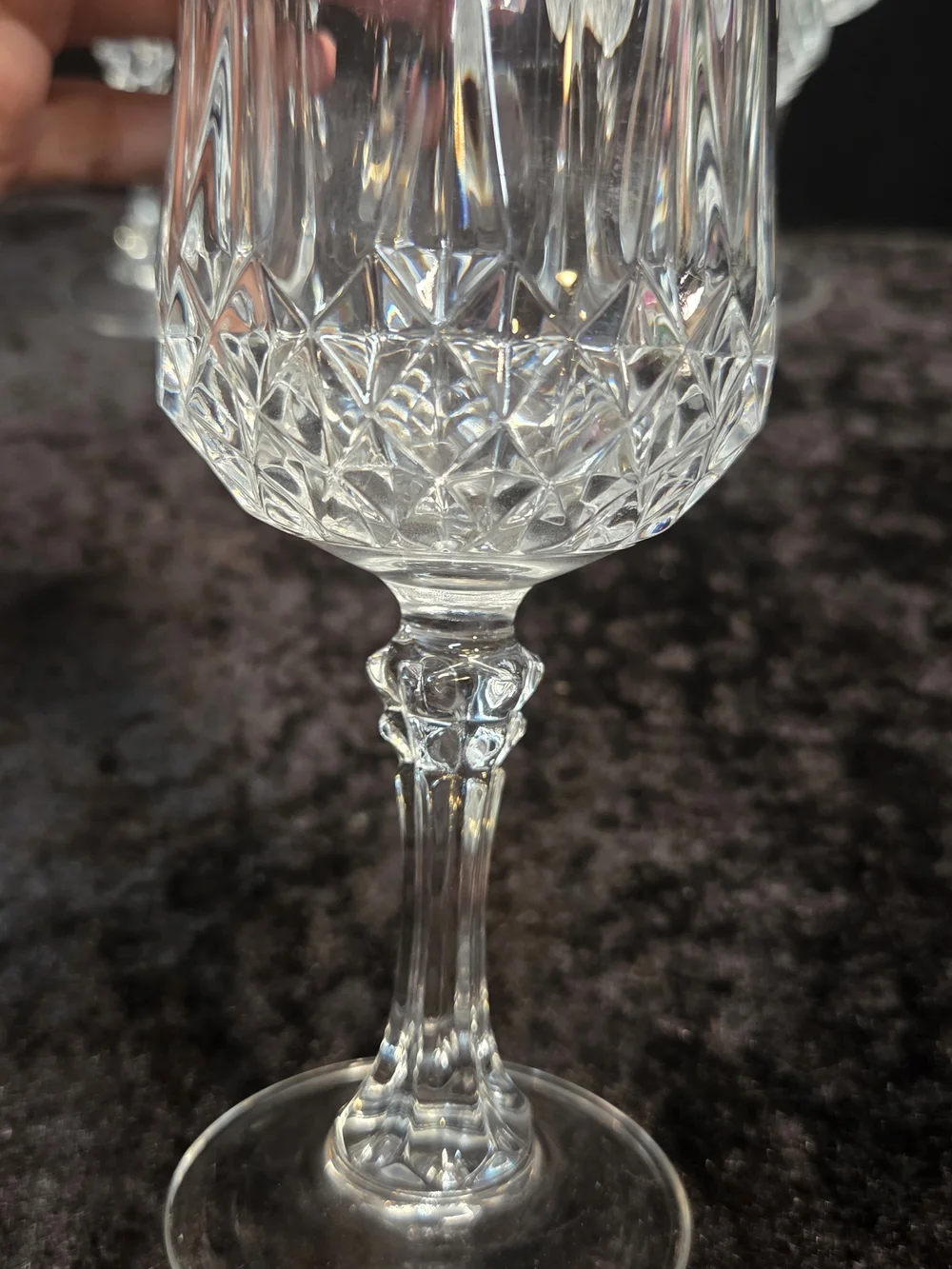 Set of 4  Crystal Wine Glasses 7,25” Cristal d'Arques Glass Stemware Goblet